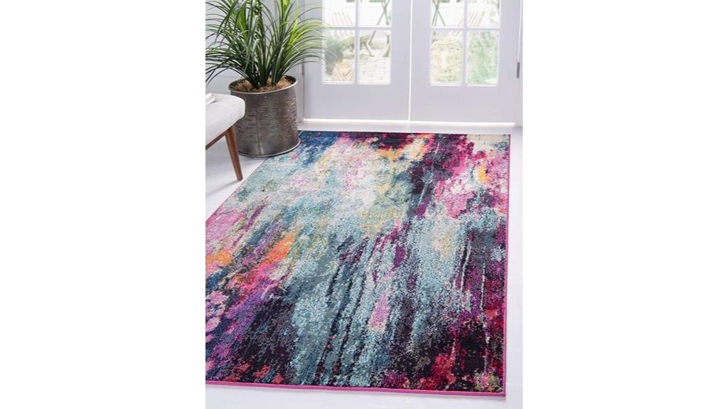 colorful abstract area rug