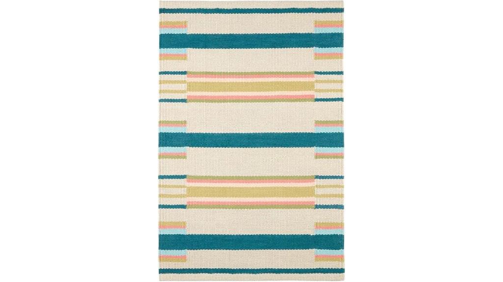 colorful geometric cotton rug