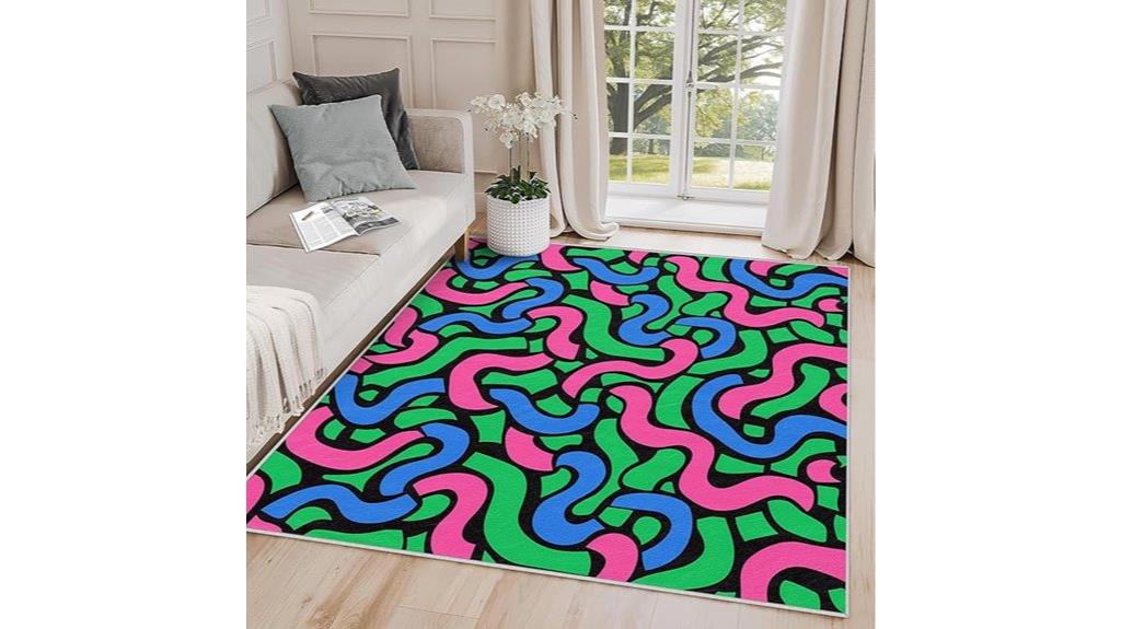 colorful geometric modern rug