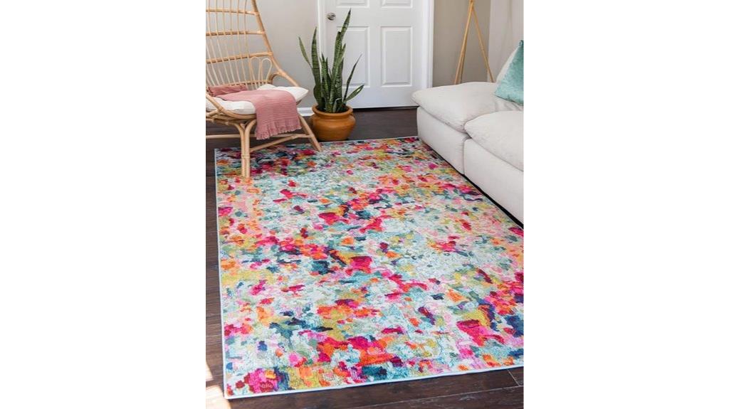 colorful patterned area rug