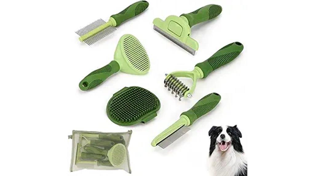 complete grooming kit with brush