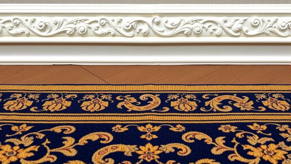 coordinate rug and moulding