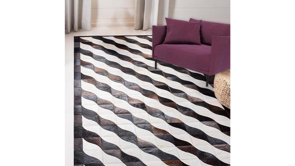 cowhide leather rug
