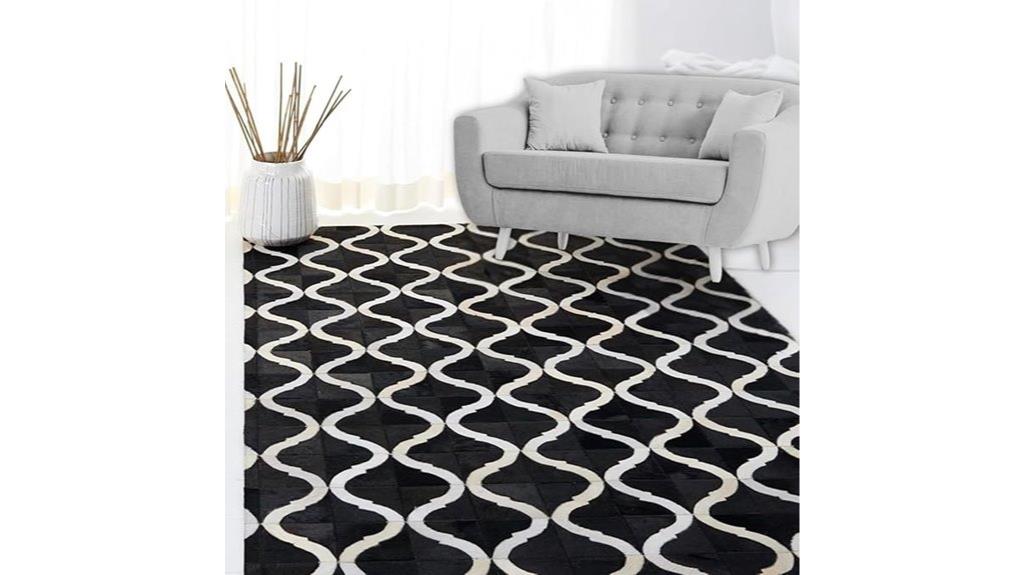 cowhide patchwork rug