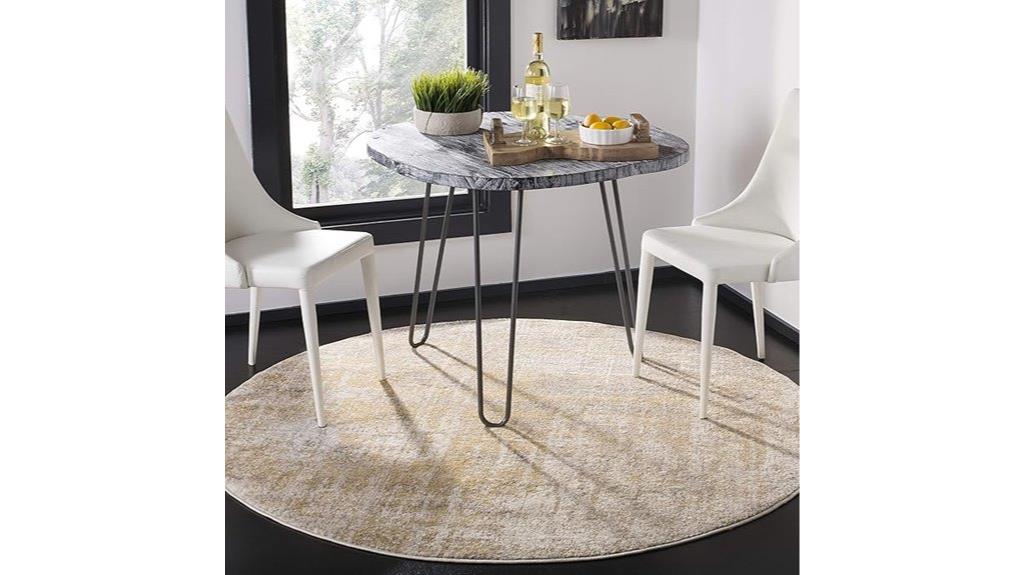cream and gold rug