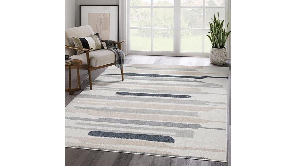 cream and gray rug
