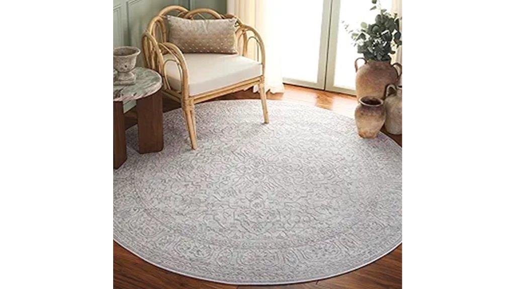 cream ivory round rug