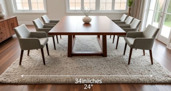 dining table rug dimensions
