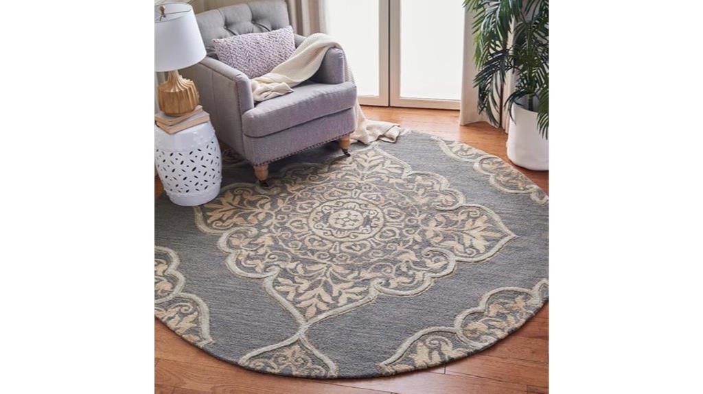 dip dye round rug