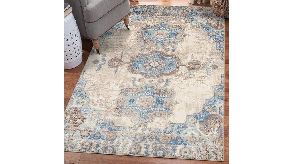 distressed ivory 5x7 rug