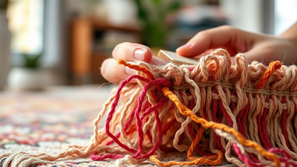 diy rug fringe care