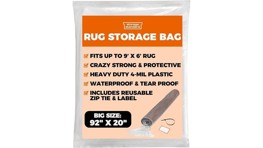 durable rug storage bag
