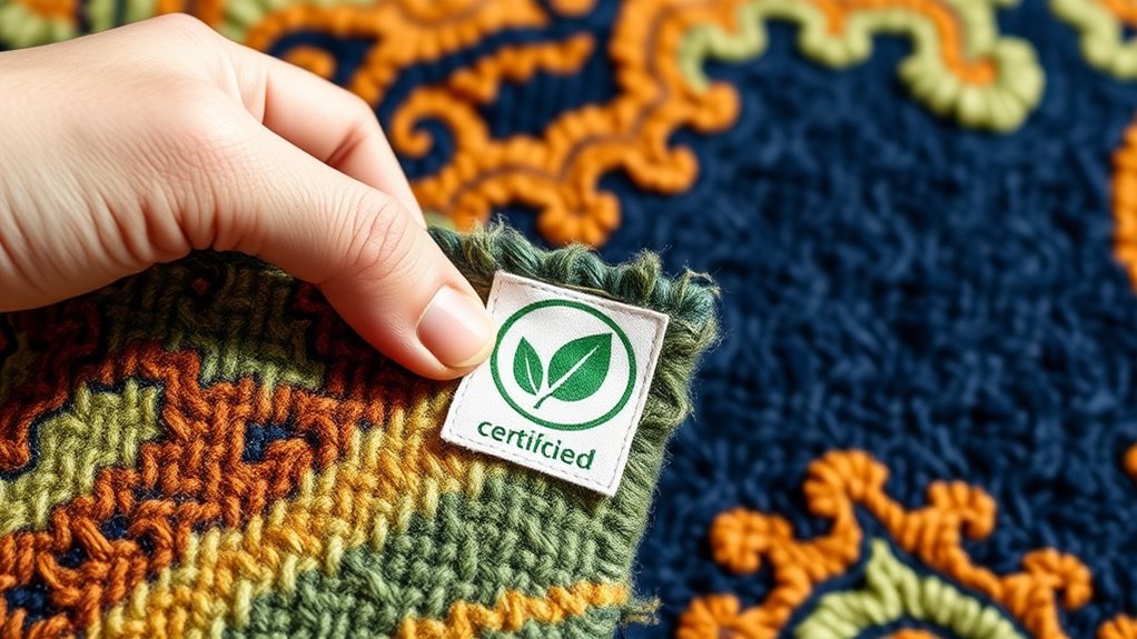 eco friendly rug certification labels