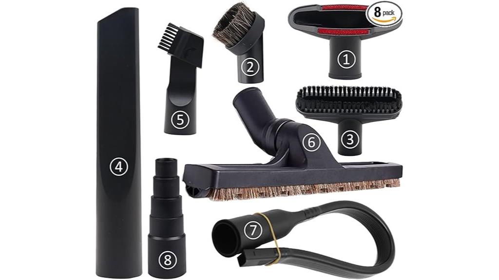 eight vacuum attachments set