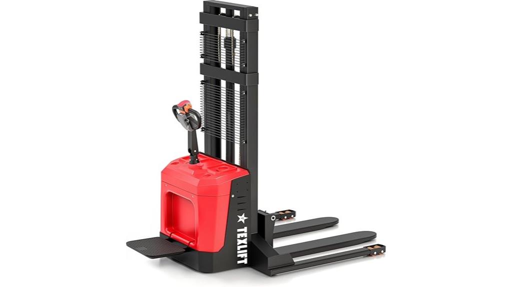 electric forklift with adjustable forks