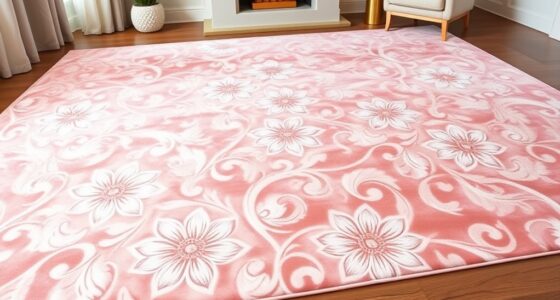 elegant blush pink silk rugs