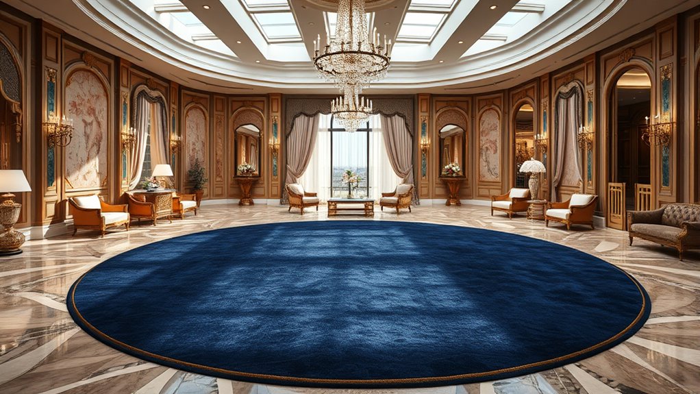 elegant circular rug arrangements