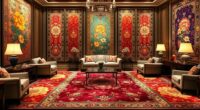 elegant high gloss silk carpets