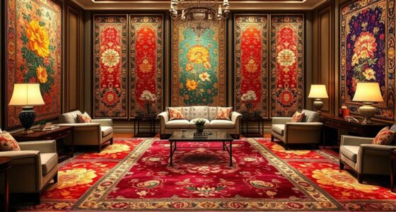 elegant high gloss silk carpets