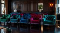 elegant italian velvet chairs