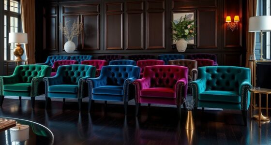 elegant italian velvet chairs