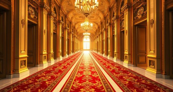 elegant palace hallway runners