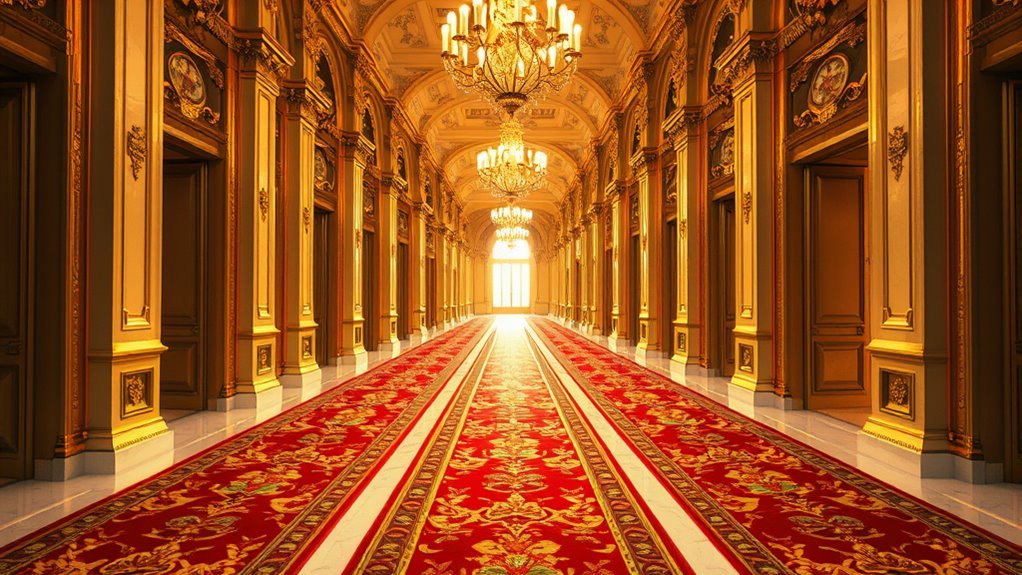 elegant palace hallway runners