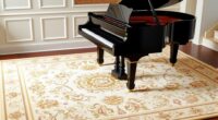 elegant piano rug selection