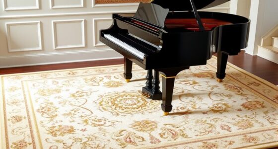 elegant piano rug selection
