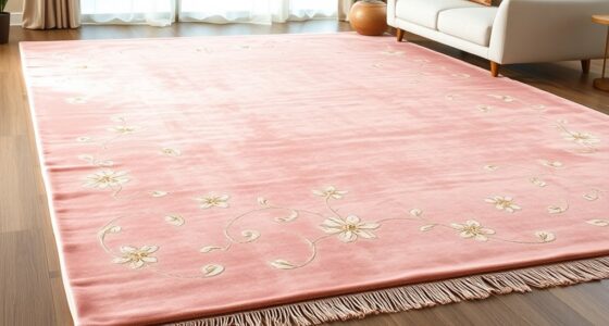 elegant pink silk rugs