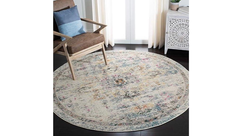 elegant round patterned rug