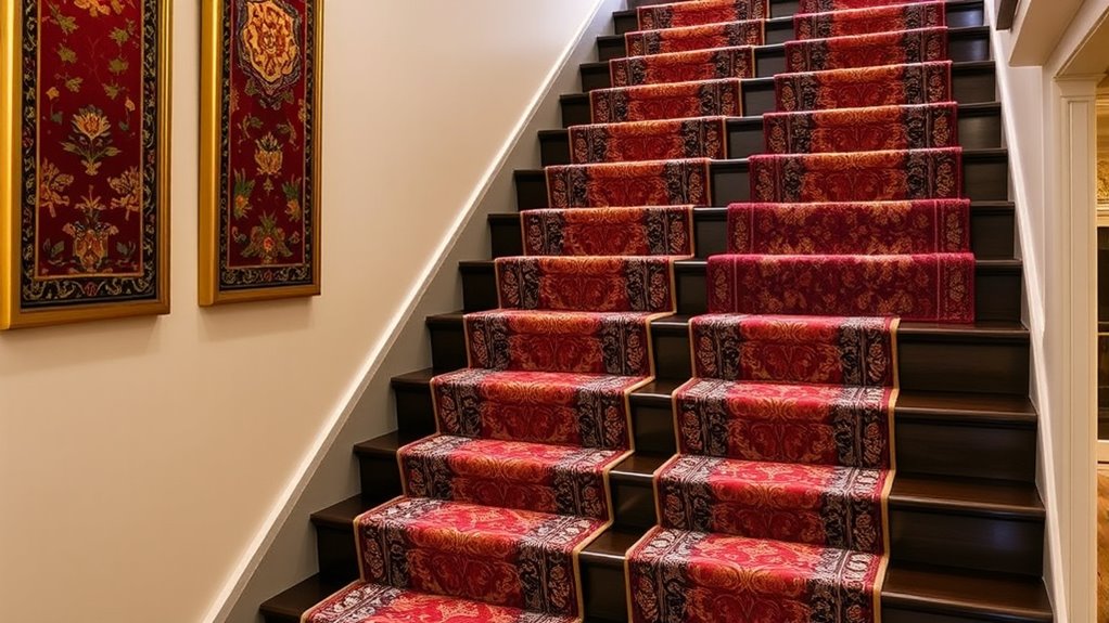 elegant silk stair runners
