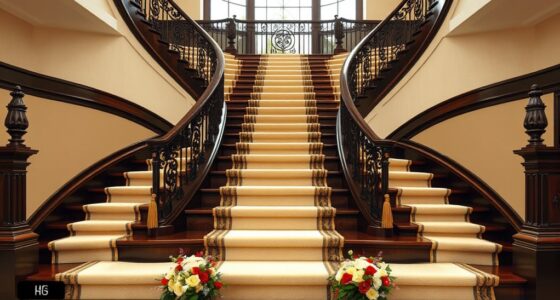 elegant staircase runner decor