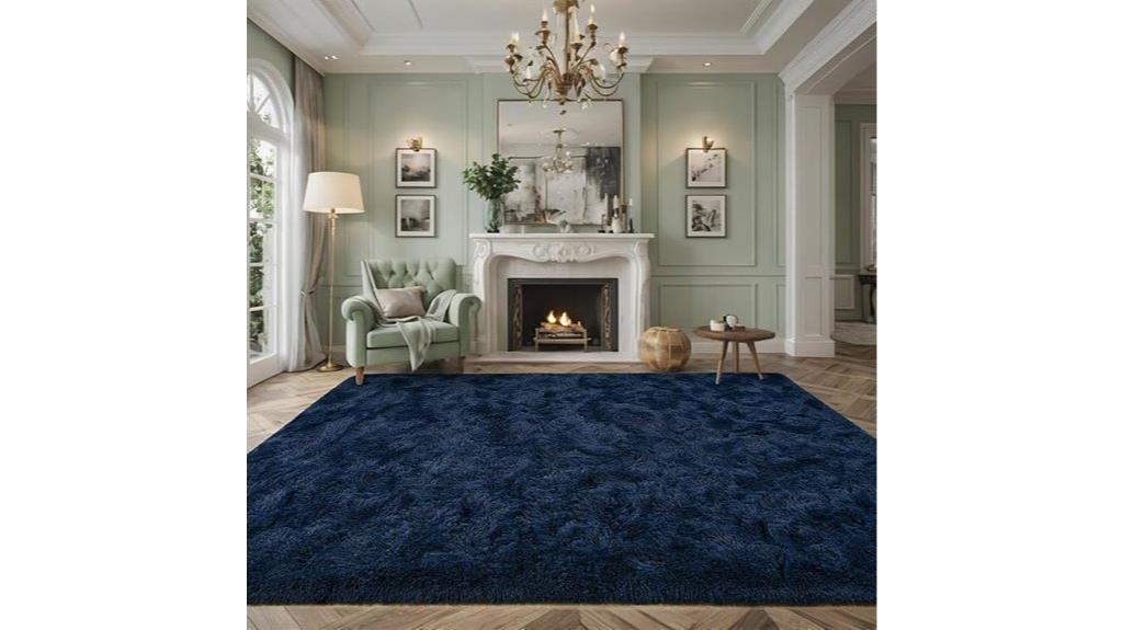 extra large navy rug