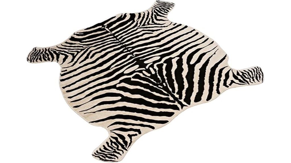 faux zebra rug 4 3x4 7