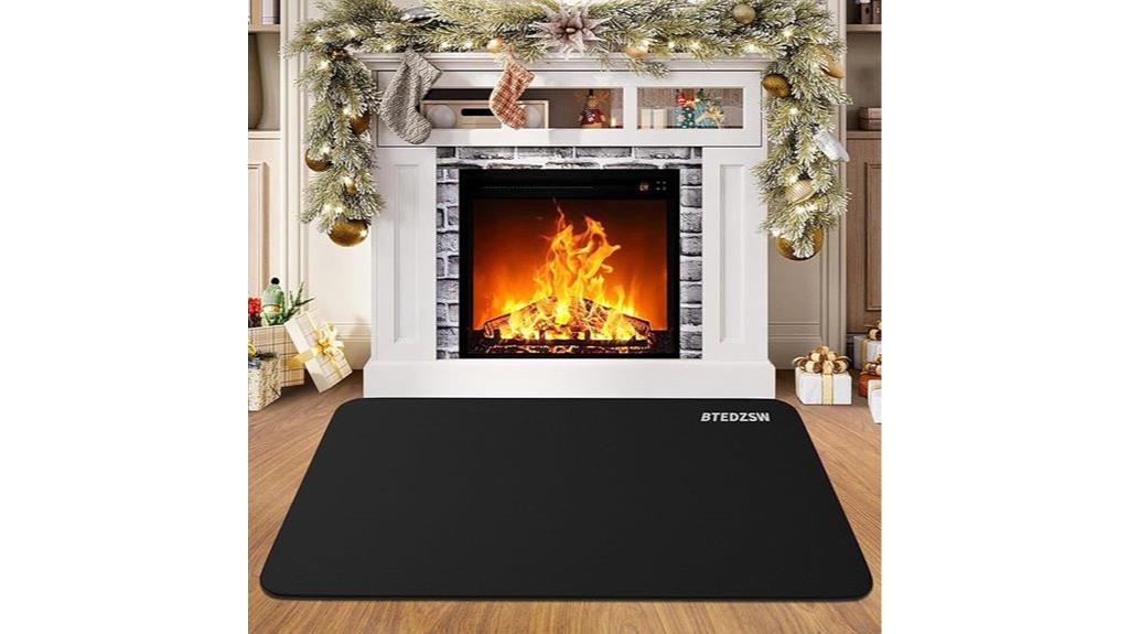 fireproof hearth mat size