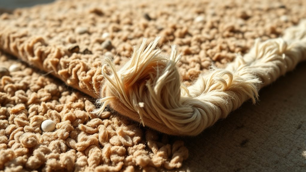 flatten curled rug corners