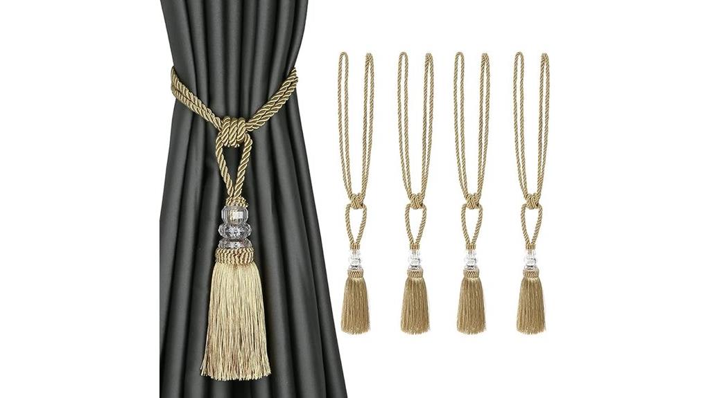 four pack tassel curtain holders
