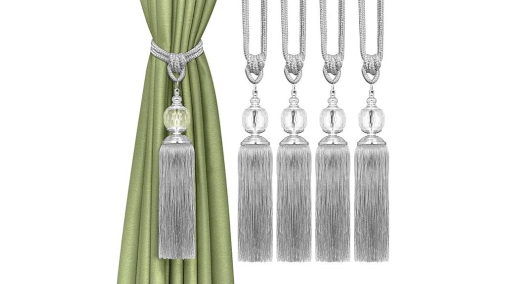 four tassel curtain tiebacks