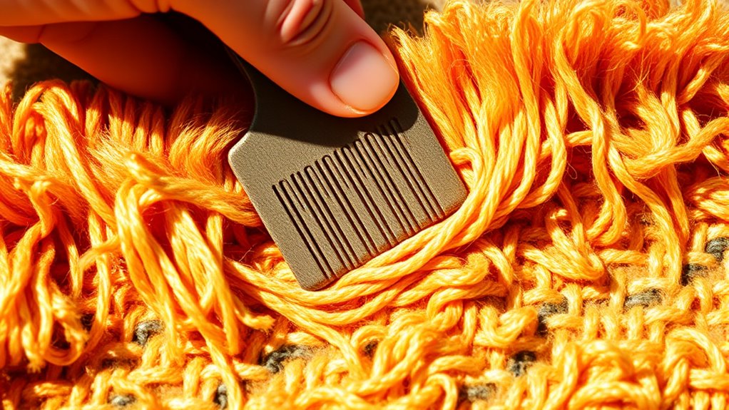 gentle detangling with comb