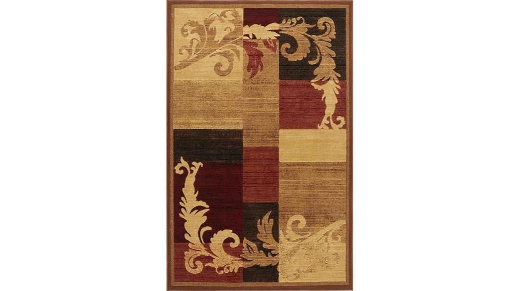 geometric brown red beige