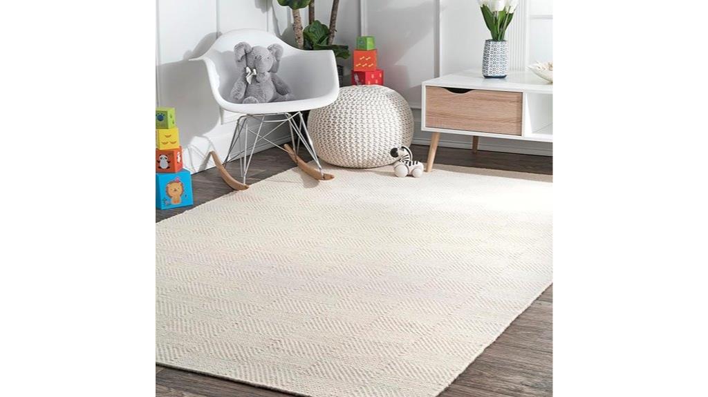geometric wool rug
