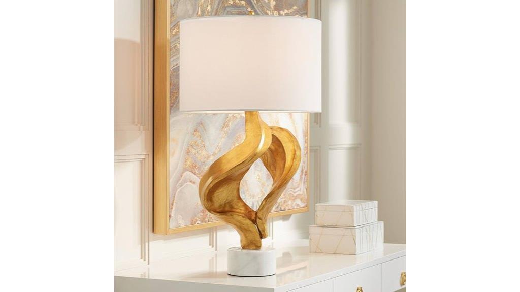 gold leaf finish lamp