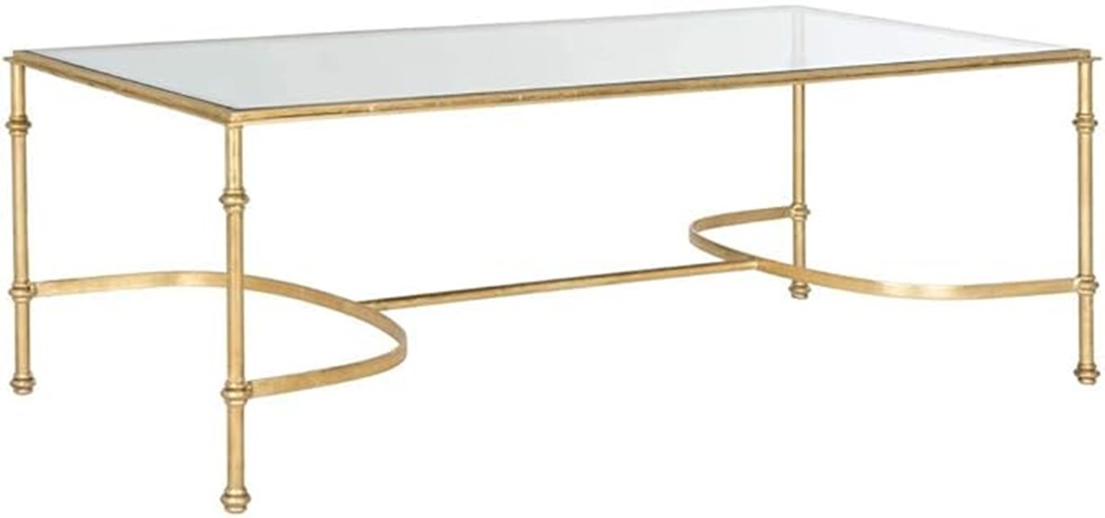 gold safavieh coffee table