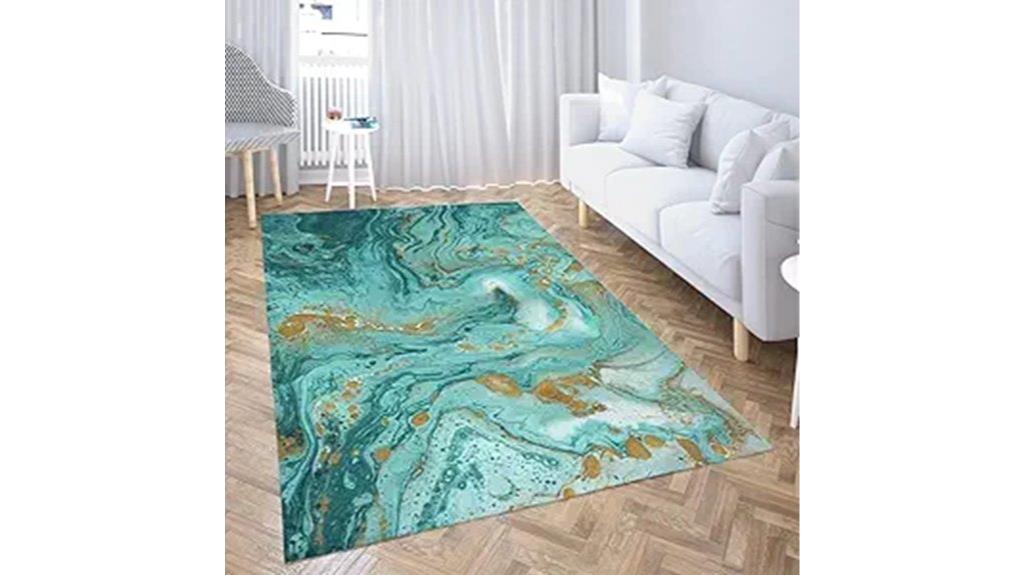 gold turquoise non slip rugs