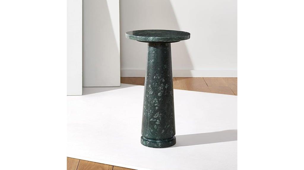 green marble accent table