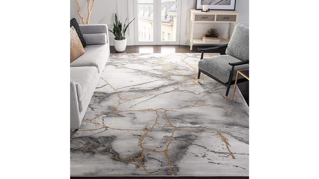 grey gold craft rug