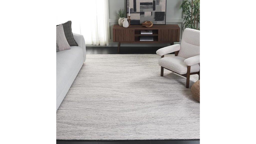 grey ivory wool rug