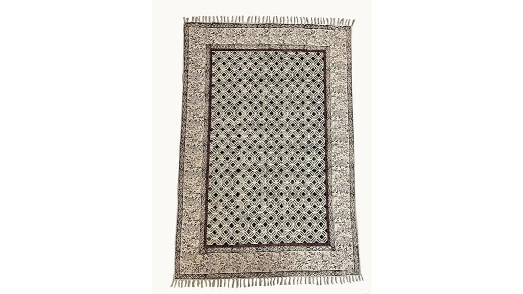 handmade cotton rug 7x10