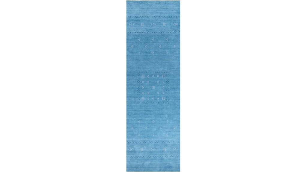 handmade light blue runner